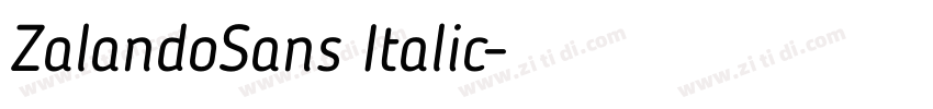 ZalandoSans Italic字体转换